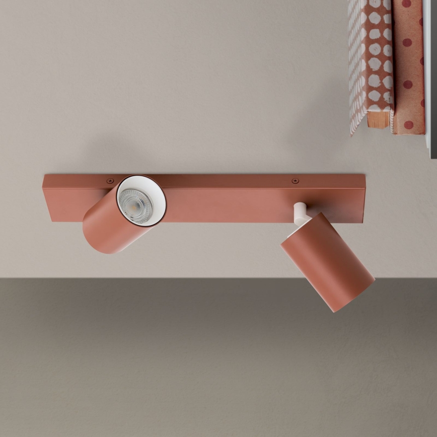 Spotlampe PENN 2xGU10/13W/230V murstensrød