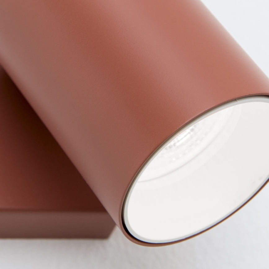 Spotlampe PENN 2xGU10/13W/230V murstensrød