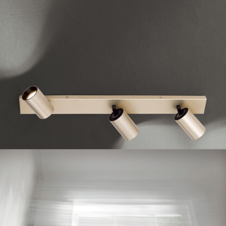 Spotlampe SEAN 3xGU10/13W/230V guldfarvet