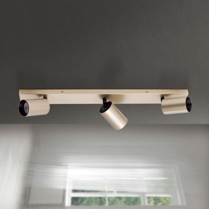 Spotlampe SEAN 3xGU10/13W/230V guldfarvet