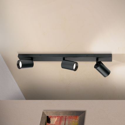 Spotlampe SEAN 3xGU10/13W/230V sort