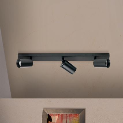 Spotlampe SEAN 3xGU10/13W/230V sort