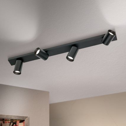Spotlampe SEAN 4xGU10/13W/230V sort
