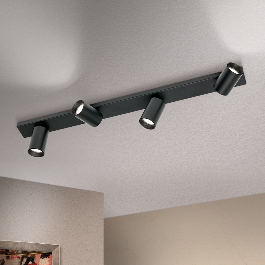 Spotlampe SEAN 4xGU10/13W/230V sort