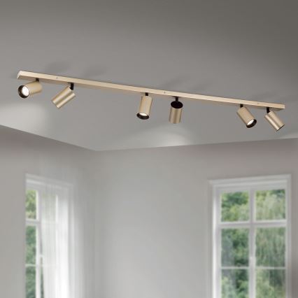 Spotlampe SEAN 6xGU10/13W/230V guld