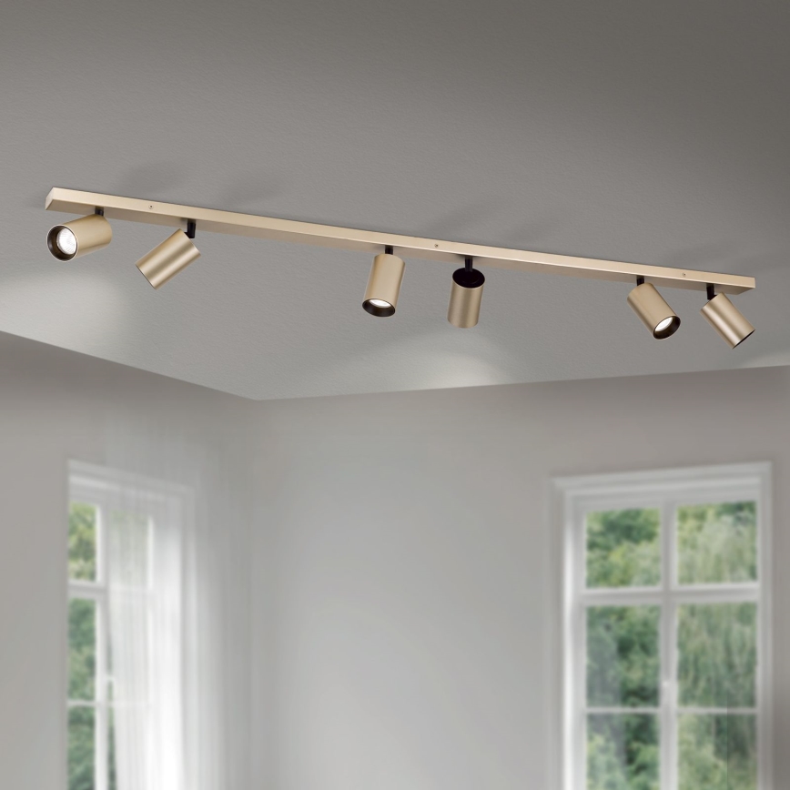 Spotlampe SEAN 6xGU10/13W/230V guld