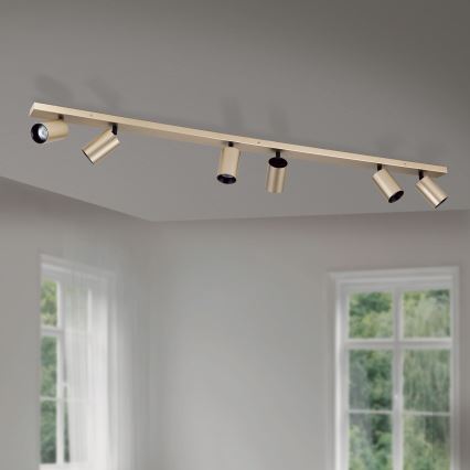 Spotlampe SEAN 6xGU10/13W/230V guld