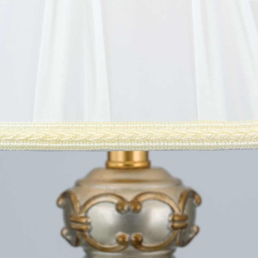 Gulvlampe TIZIA 1xE27/60W/230V hvid/guldfarvet/patina