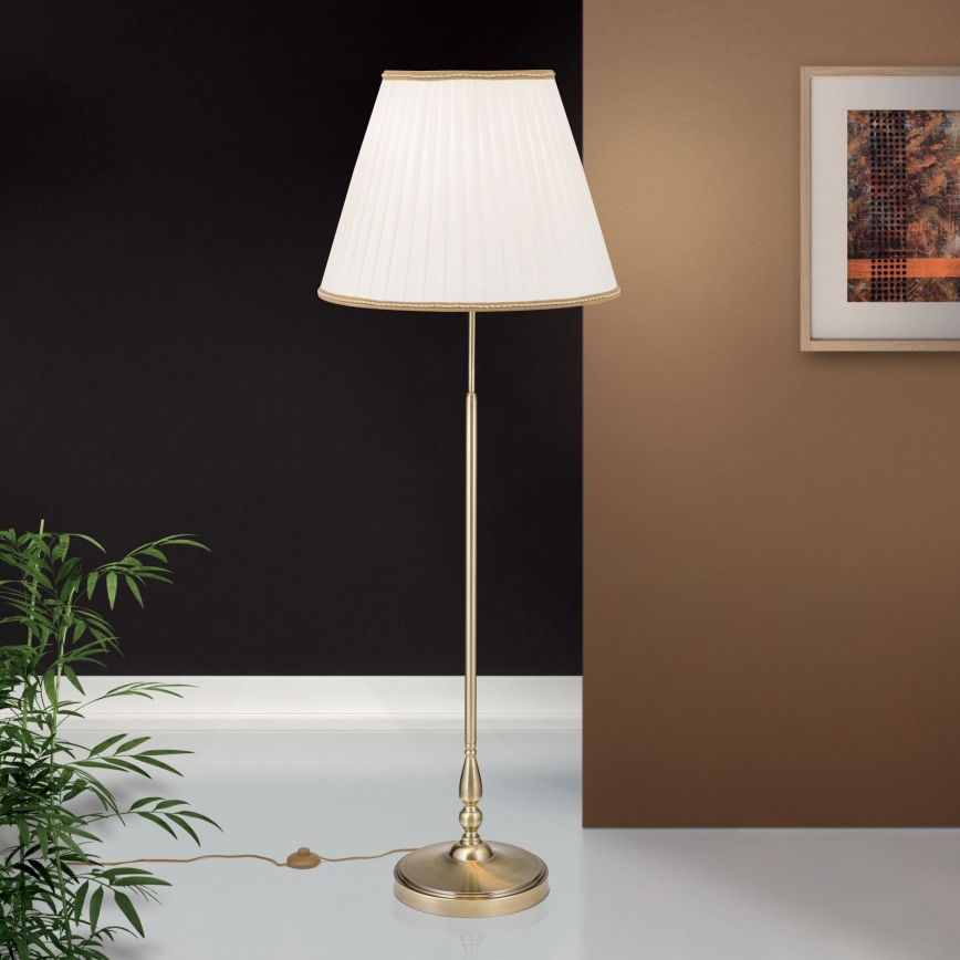 Gulvlampe TONIA 2xE27/60W/230V 154 cm hvid/bronze