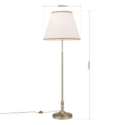 Gulvlampe TONIA 2xE27/60W/230V 154 cm hvid/bronze