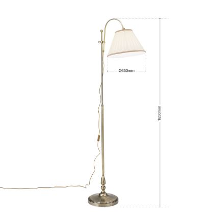 Gulvlampe TONIA 1xE27/60W/230V 183 cm hvid/bronze