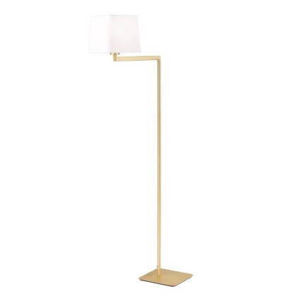 Gulvlampe CARLTON 1xE27/40W/230V hvid/guldfarvet