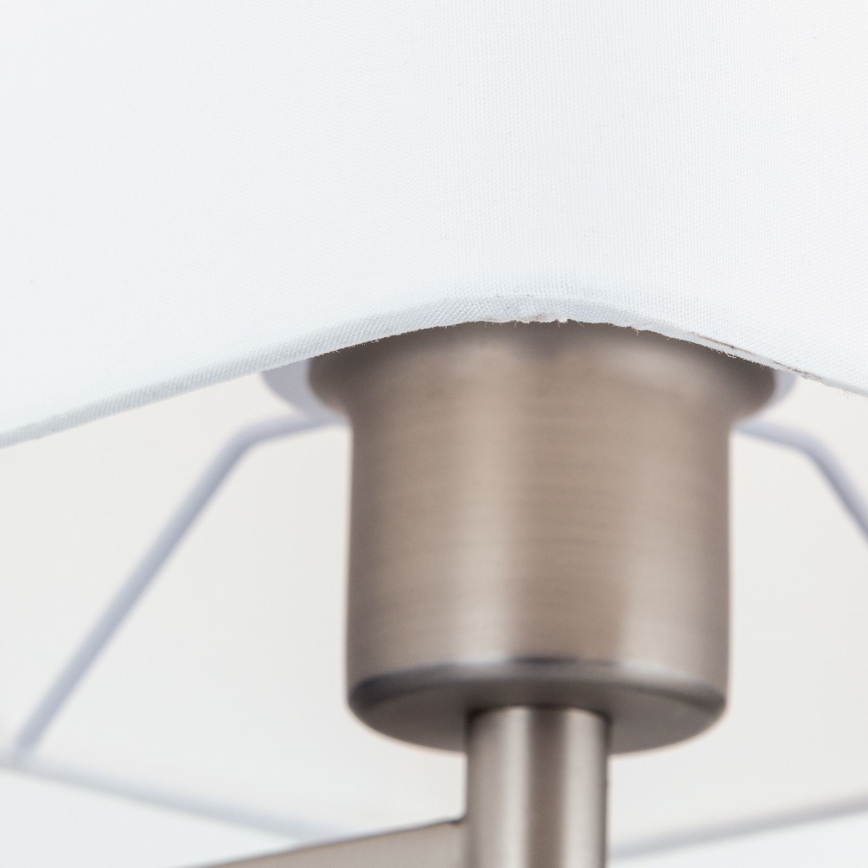 Gulvlampe CARLTON 1xE27/40W/230V hvid/mat krom