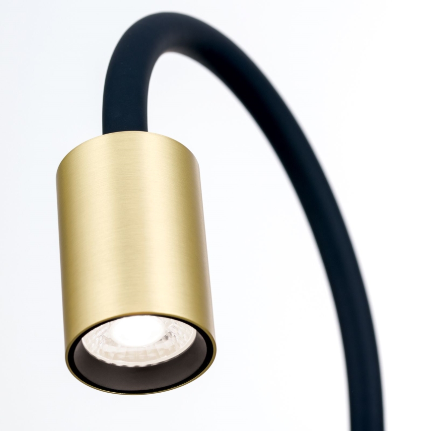 LED Fleksibel bordlampe med klemme KURT LED/5W/230V guldfarvet
