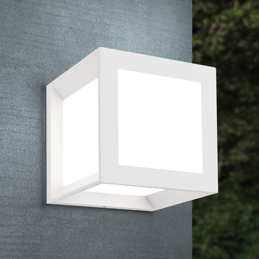 Udendørs armatur HENRY 1xE27/15W/230V 16x16 cm IP44 hvid