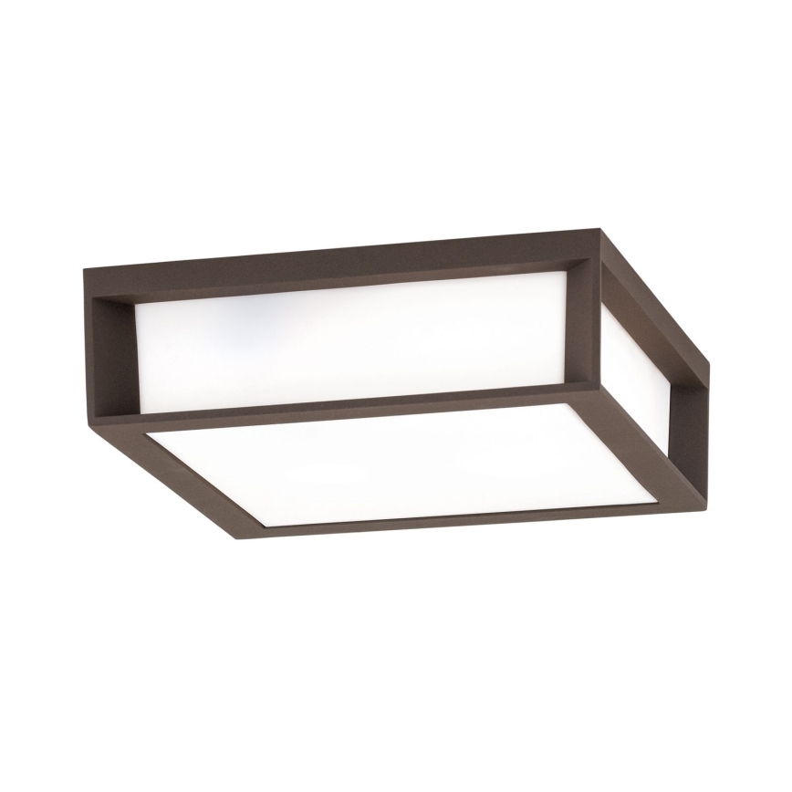 Udendørs lampe HENRY 2xE27/15W/230V 26x26 cm IP44 brun