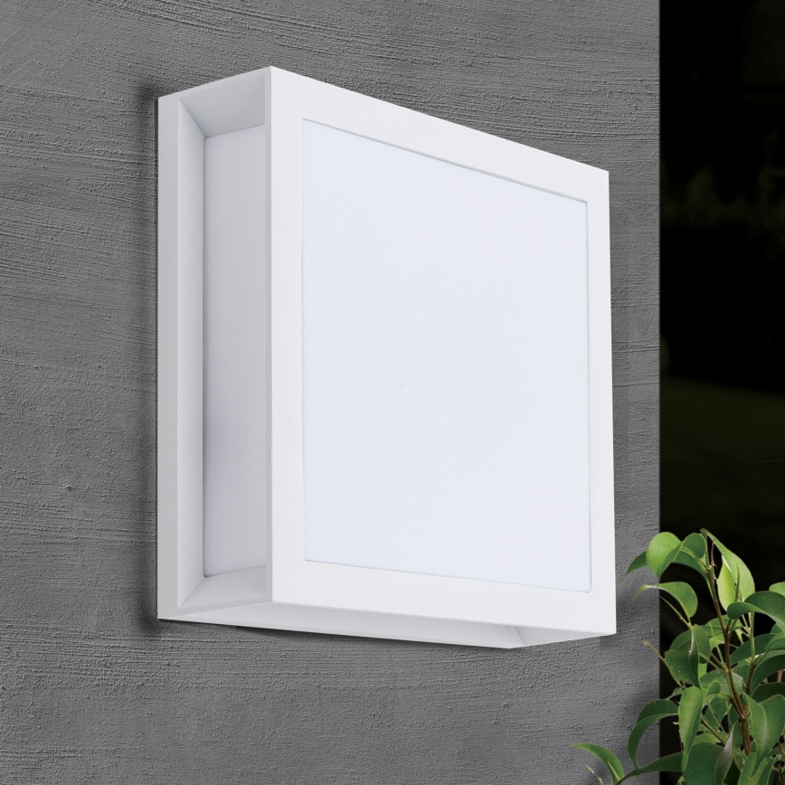 Udendørslampe HENRY 2xE27/15W/230V 26x26 cm IP44 hvid