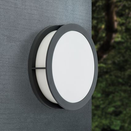 Udendørs lampe HENRY 2xE27/15W/230V Ø 30 cm IP44 antracit