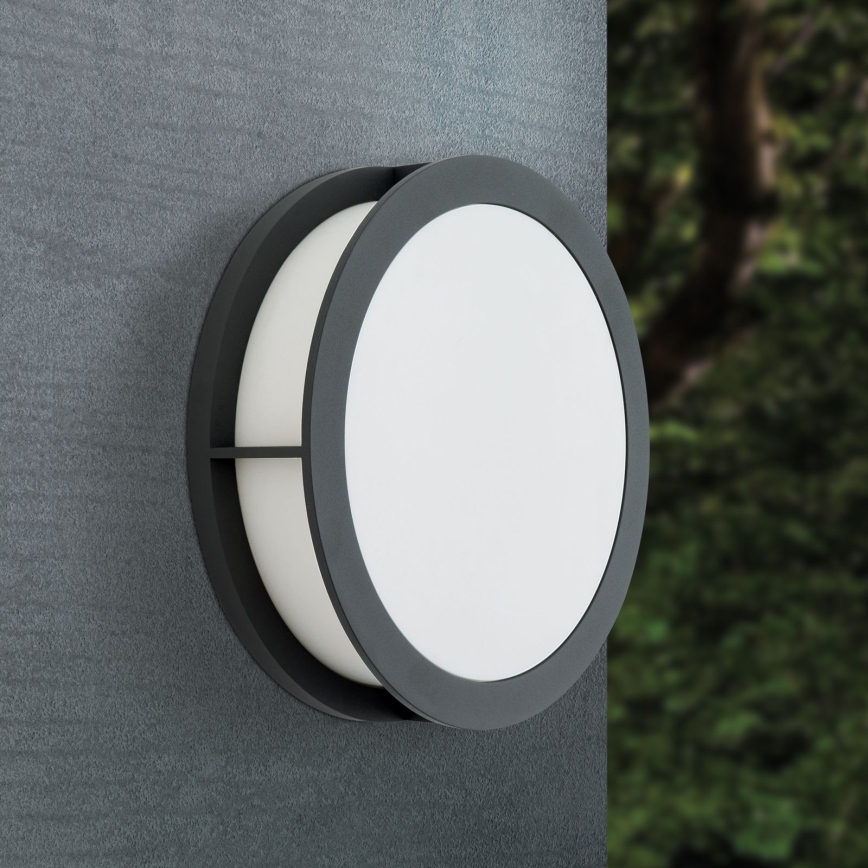 Udendørs lampe HENRY 2xE27/15W/230V Ø 30 cm IP44 antracit