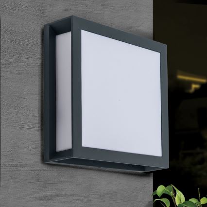 Udendørs lampe HENRY 2xE27/15W/230V 26x26 cm IP44 antracit