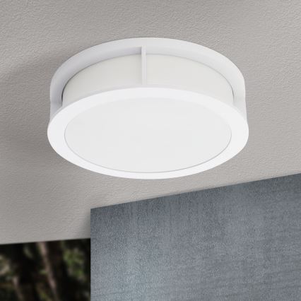 Udendørsarmatur HENRY 2xE27/15W/230V Ø 30 cm IP44 hvid