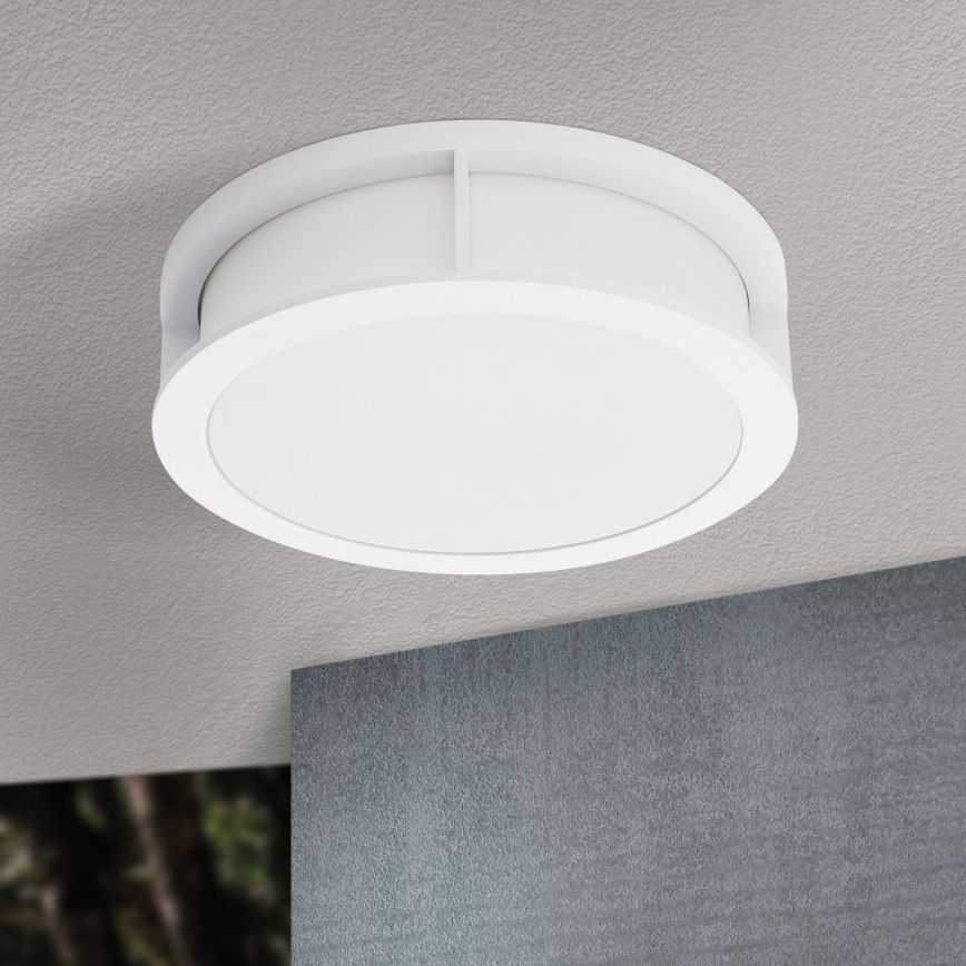 Udendørsarmatur HENRY 2xE27/15W/230V Ø 30 cm IP44 hvid