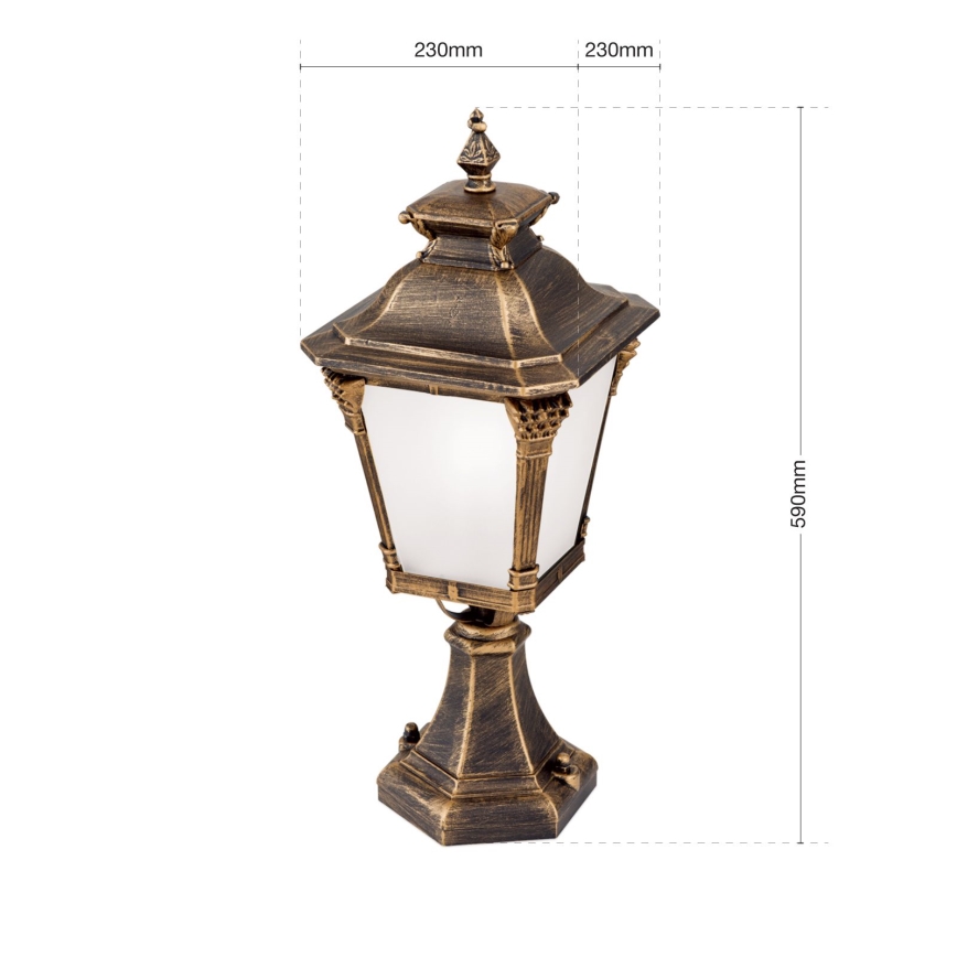 Udendørs lampe AIKO 1xE27/60W/230V 59 cm IP23 bronze/patina