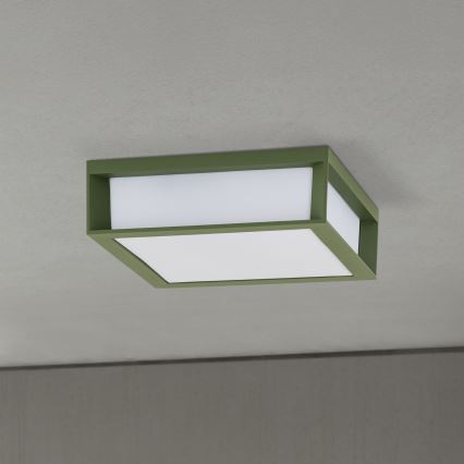 Udendørslampe HENRY 2xE27/15W/230V 26x26 cm IP44 grøn