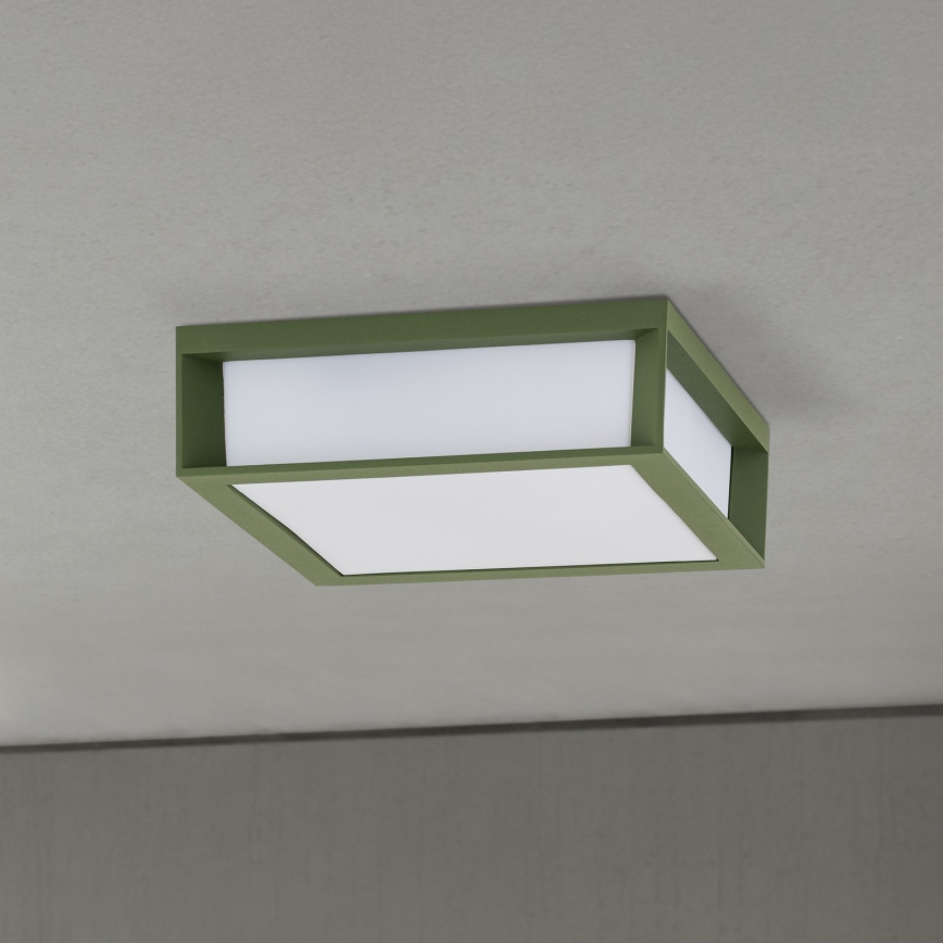 Udendørslampe HENRY 2xE27/15W/230V 26x26 cm IP44 grøn