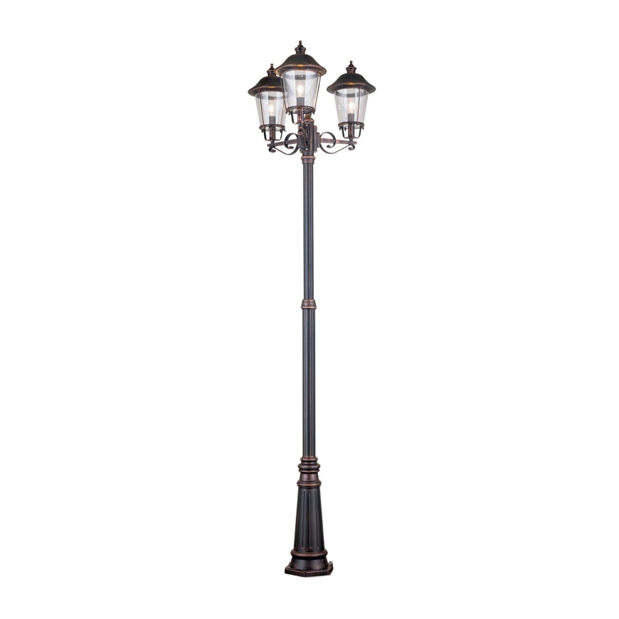 Udendørslampe KENZO 3xE27/100W/230V IP44 bronze/patina