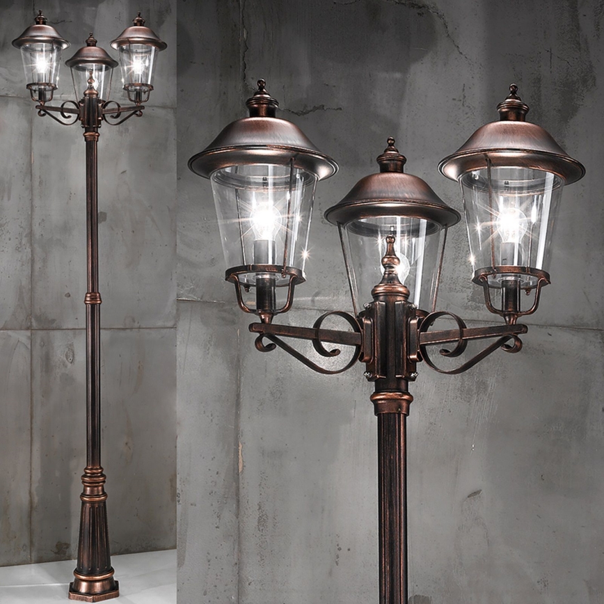 Udendørslampe KENZO 3xE27/100W/230V IP44 bronze/patina
