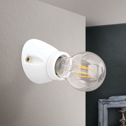 Væglampe FROST 1xE27/60W/230V hvid
