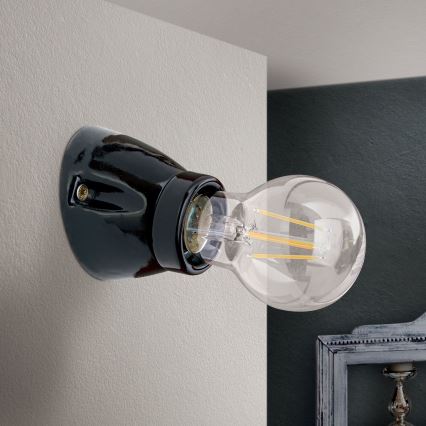Væglampe FROST 1xE27/60W/230V sort