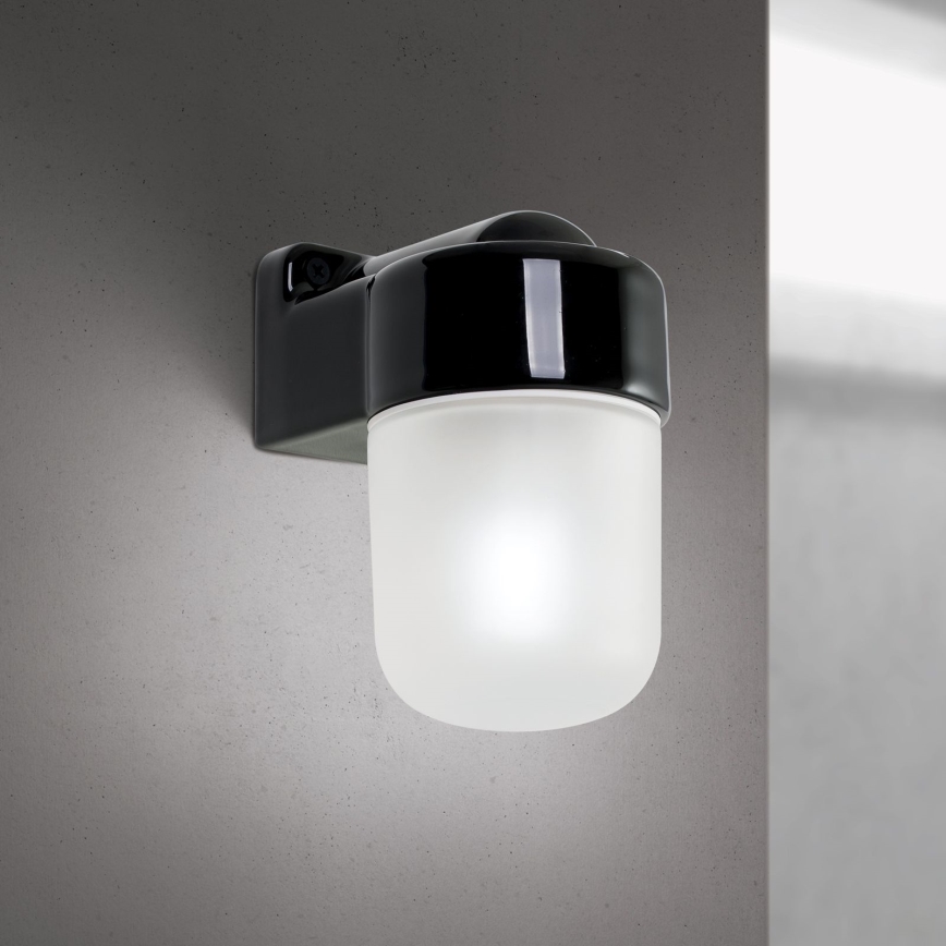 Væglampe OSTIA 1xE27/40W/230V sort