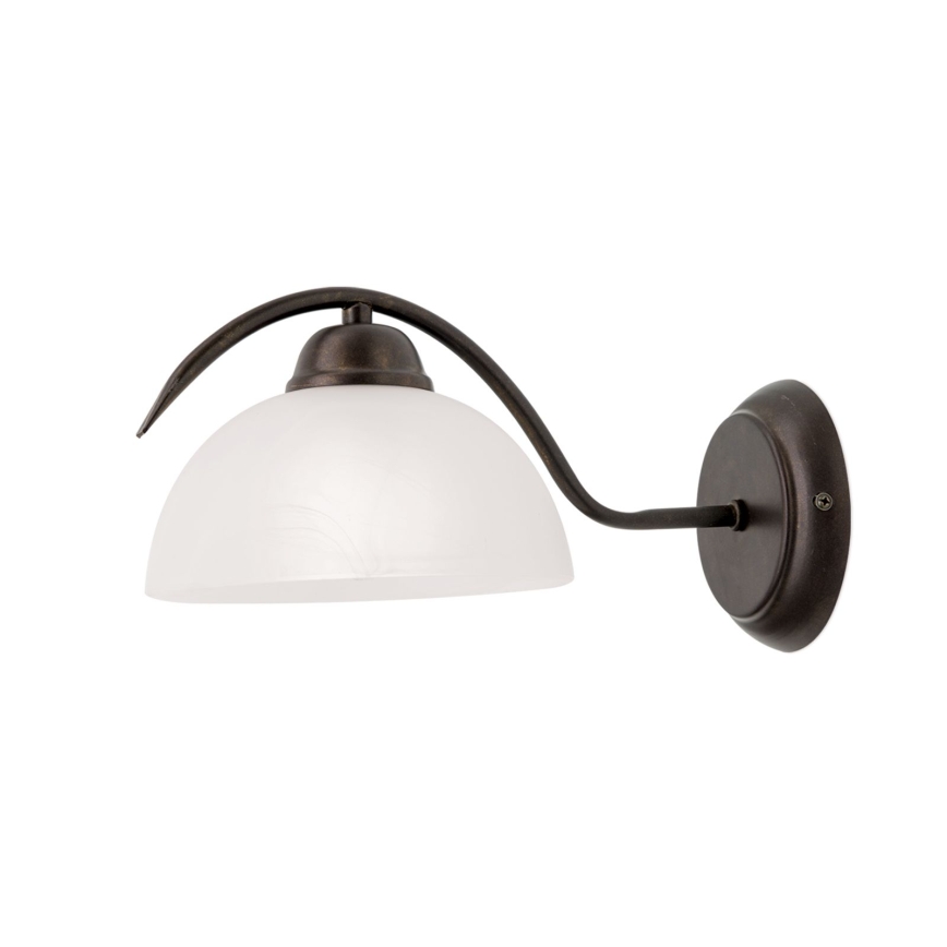 Væglampe RULA 1xE27/40W/230V hvid/bronze
