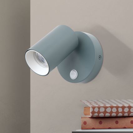 Vægspot PENN 1xGU10/13W/230V grå