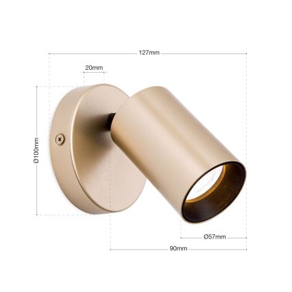 Vægspot SEAN 1xGU10/13W/230V, guld