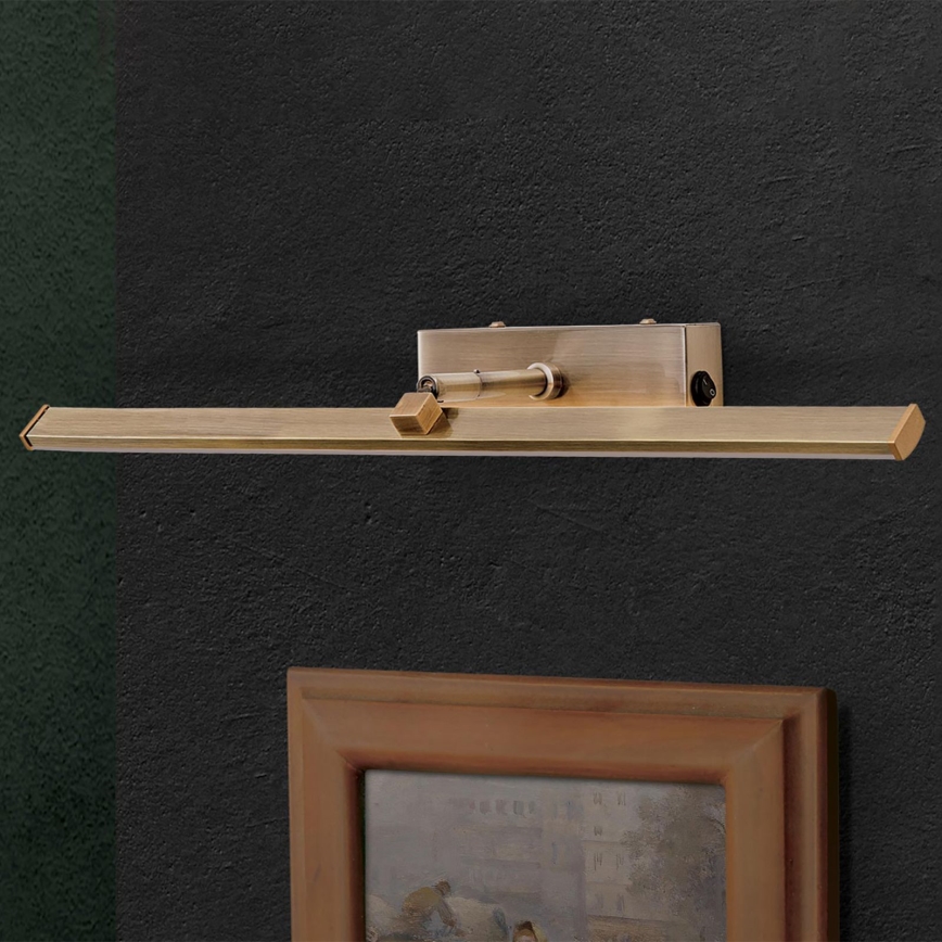 LED gallerilampe PUBLIO LED/10W/230V 50 cm guldfarvet/patina