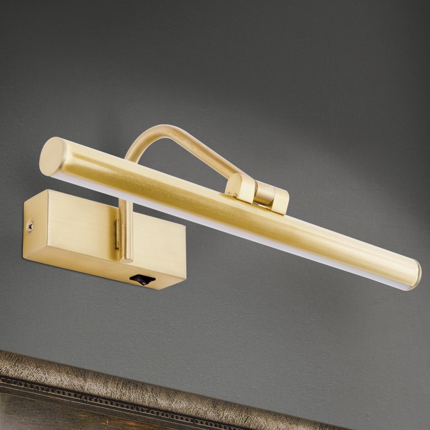 LED gallerilampe PORTRAIT LED/6W/230V 30 cm guldfarvet