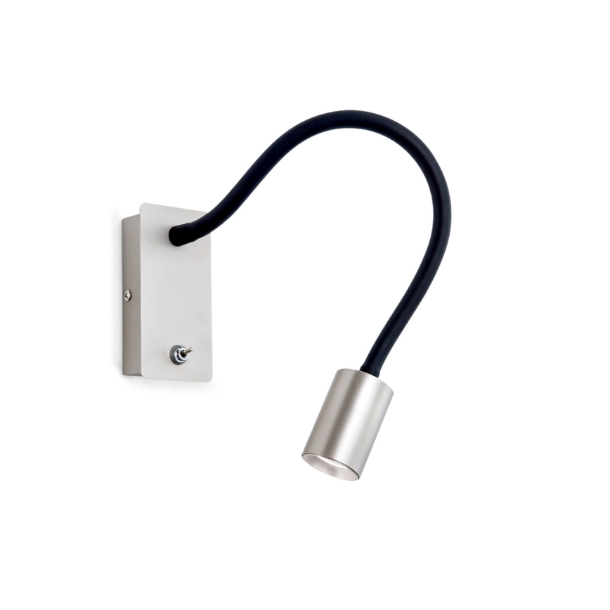 LED Fleksibel lille væ lampe KURT LED/5W/230V sølvfarvet