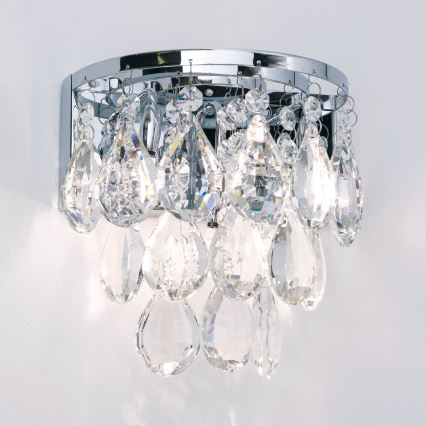Væglampe i krystal CELESTE 2xG9/40W/230V skinnende krom