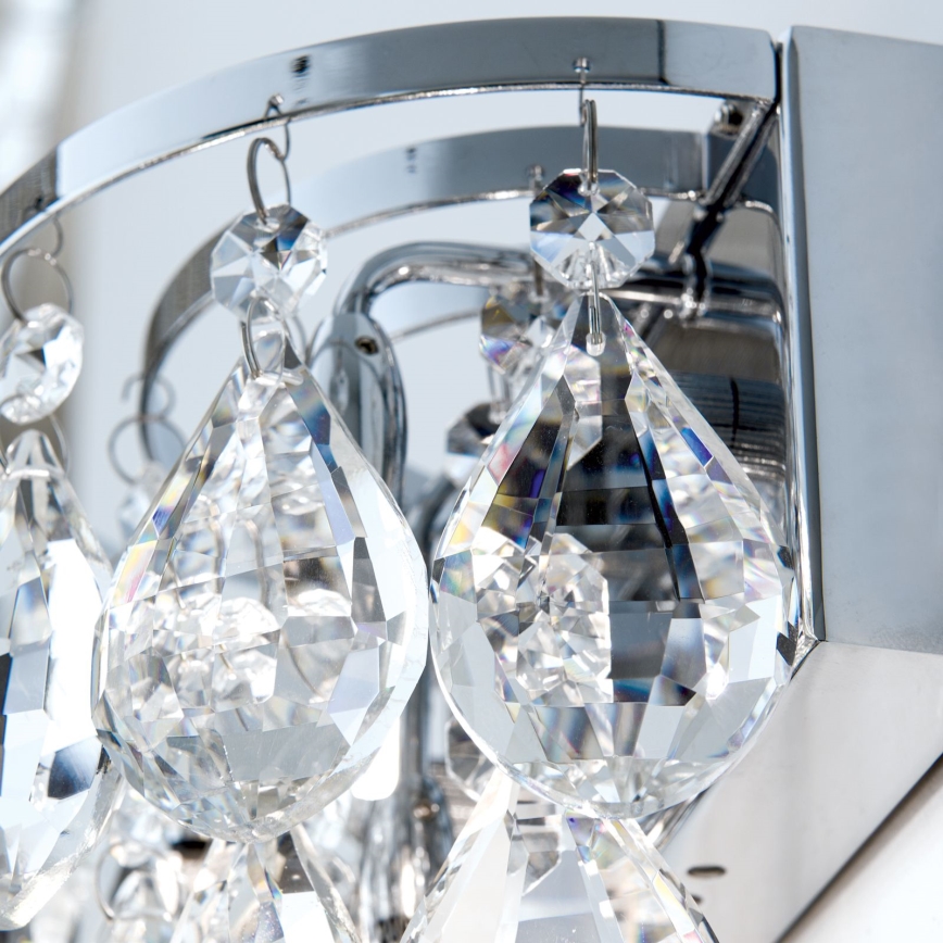 Væglampe i krystal CELESTE 2xG9/40W/230V skinnende krom