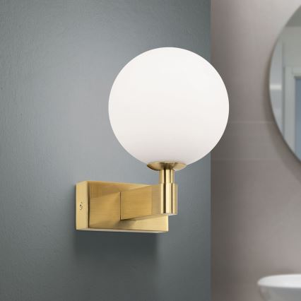 Væglampe til badeværelse MARA 1xG9/20W/230V IP44 guldfarvet