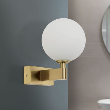 Væglampe til badeværelse MARA 1xG9/20W/230V IP44 guldfarvet