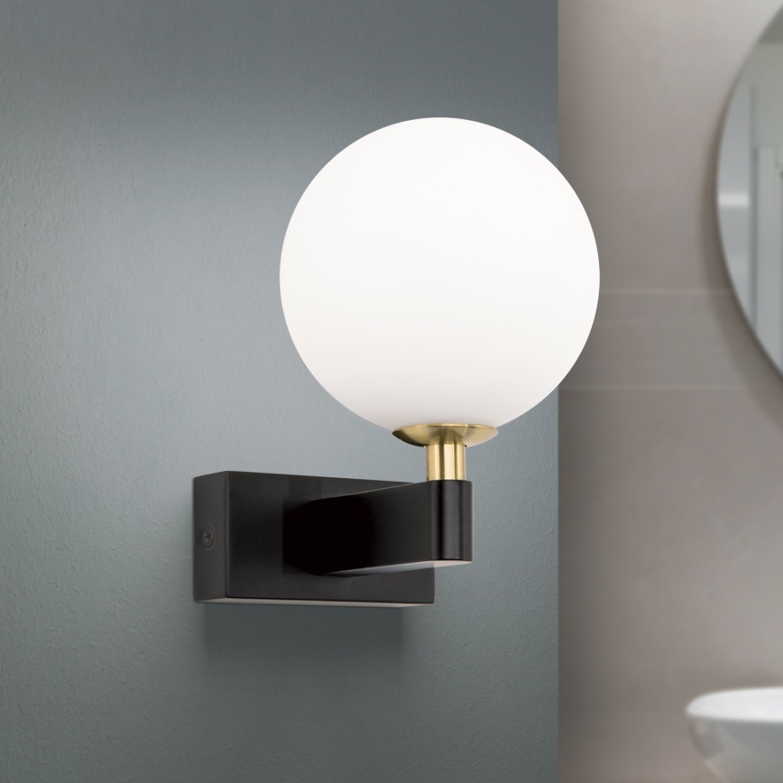 Væglampe til badeværelse MARA 1xG9/20W/230V IP44 sort