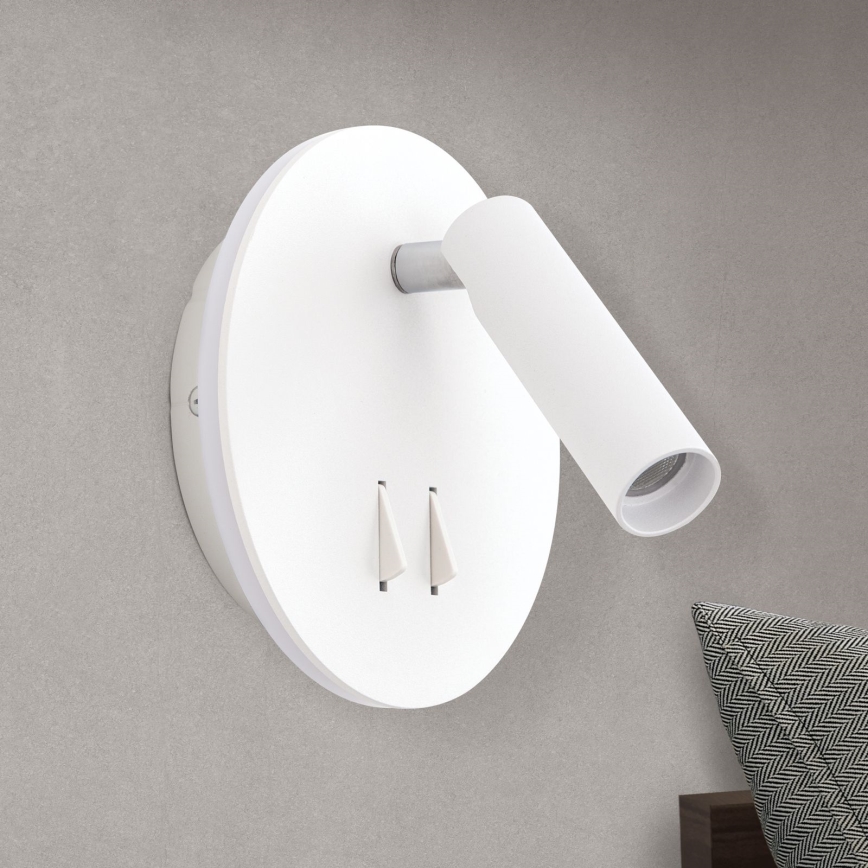 LED vægspot LENNY LED/6W/230V + LED/3W hvid