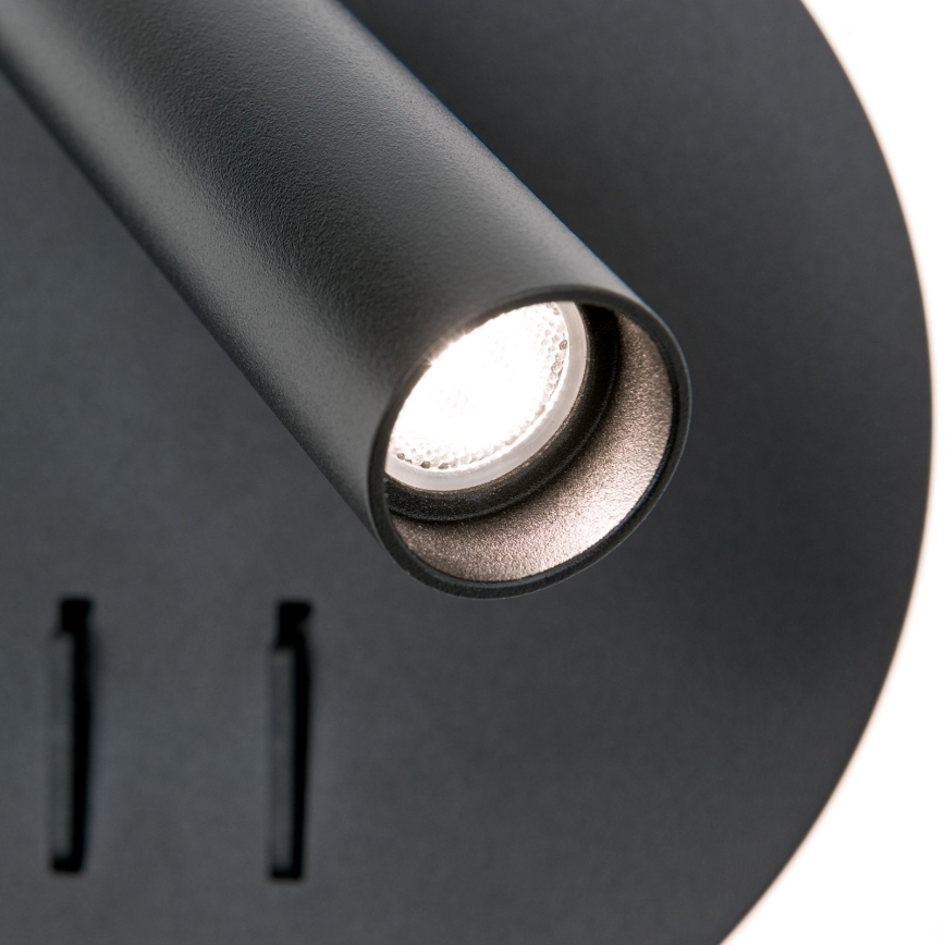 LED vægspot LENNY LED/6W/230V + LED/3W sort