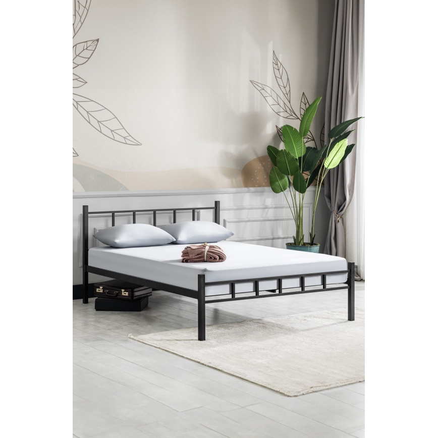 ORMEL metalseng 160x200 cm, sort, maks. belastning 200 kg