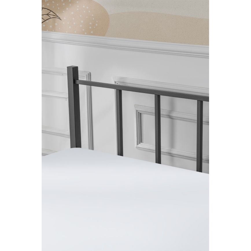 ORMEL metalseng 160x200 cm, sort, maks. belastning 200 kg