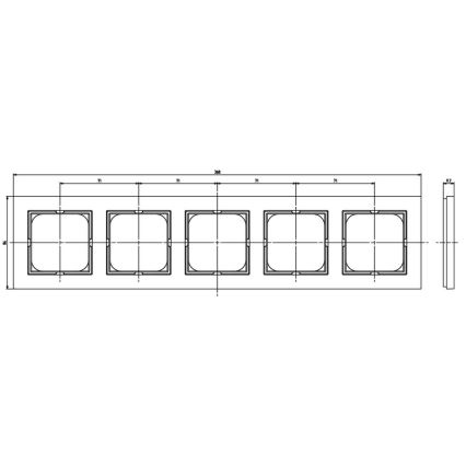 Ospel - SONATA 5-modulsramme mat sort